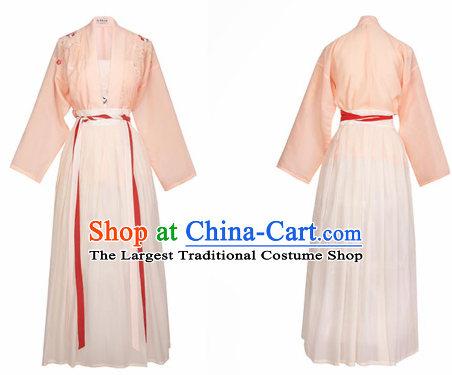 Traditional Chinese Tang Dynasty Imperial Consort Embroidered Hanfu Dress Ancient Drama Courtesan Historical Costume for Women