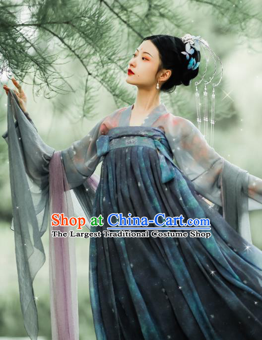 Asian Chinese Ancient Female Hanfu Dress Traditional Tang Dynasty Court Lady Historical Costume for Women