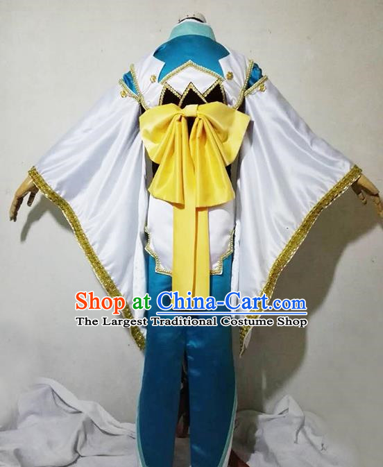 Chinese Traditional Cosplay Female Knight Costume Ancient Swordsman White Dress for Women