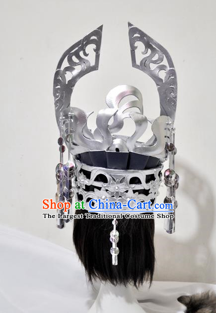 Top Grade Cosplay Fairy Witch Hair Accessories Ancient Female Swordsman Helmet Hat for Women