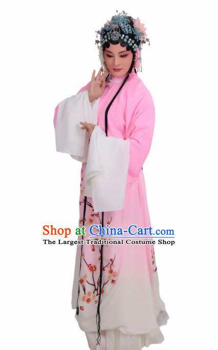 Chinese Traditional Peking Opera Actress Pink Dress Ancient Court Lady Embroidered Costume for Women