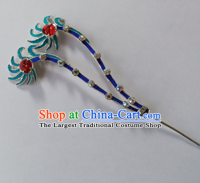 Chinese Ancient Queen Phoenix Hairpins Traditional Beijing Opera Diva Hair Accessories for Adults