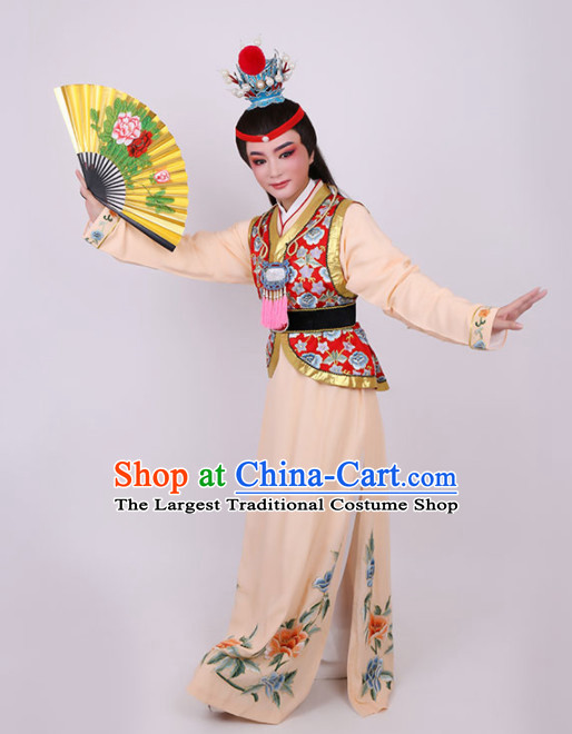 Chinese Traditional Beijing Opera Niche Scholar Orange Robe Ancient Nobility Childe Costume for Men