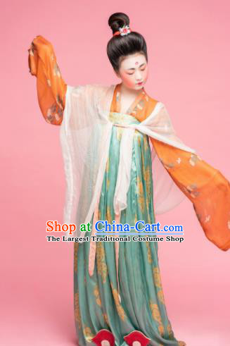 Chinese Ancient Tang Dynasty Las Meninas Hanfu Dress Traditional Court Maid Replica Costume for Women