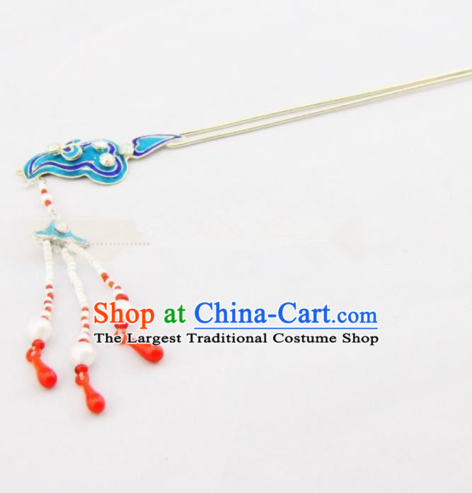 Chinese Ancient Princess Cloud Tassel Hairpins Traditional Beijing Opera Diva Headwear Hair Accessories for Adults