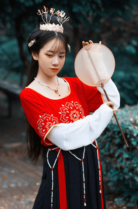 Chinese Traditional Classical Dance Hanfu Dress Ancient Tang Dynasty Court Lady Embroidered Historical Costume for Women