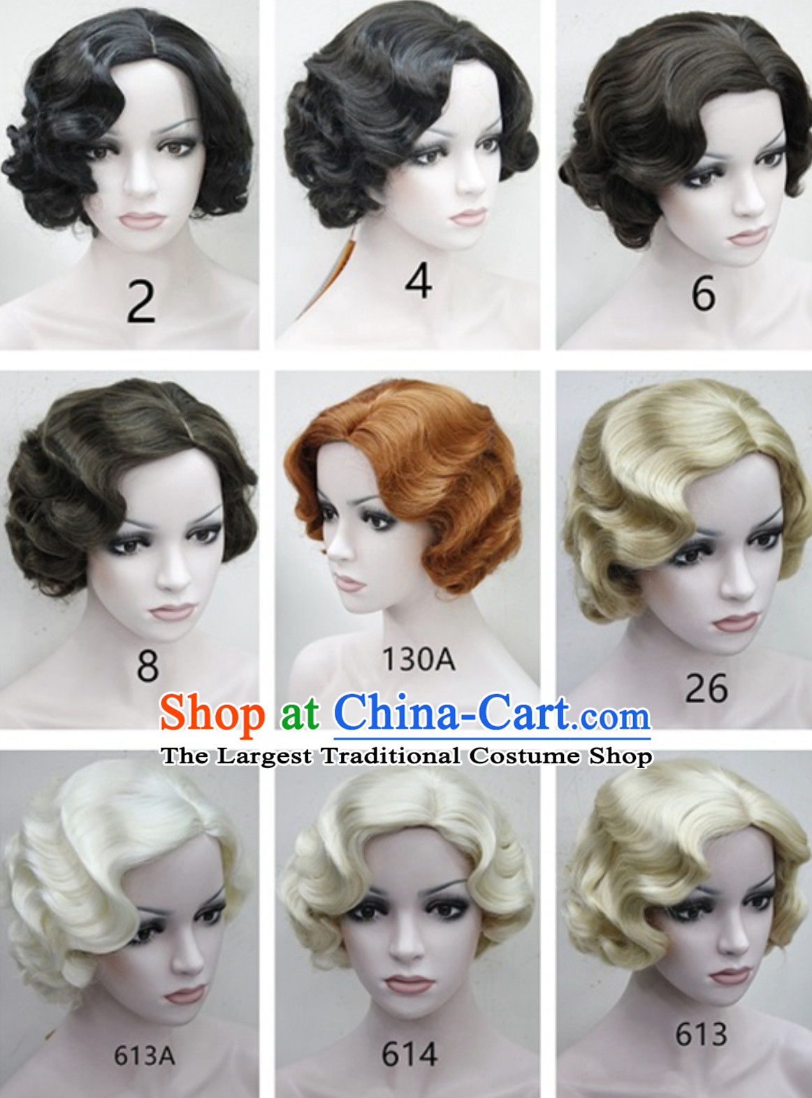 Chinese Wig Old Shanghai Style Black Wig Asian Wigs for Women