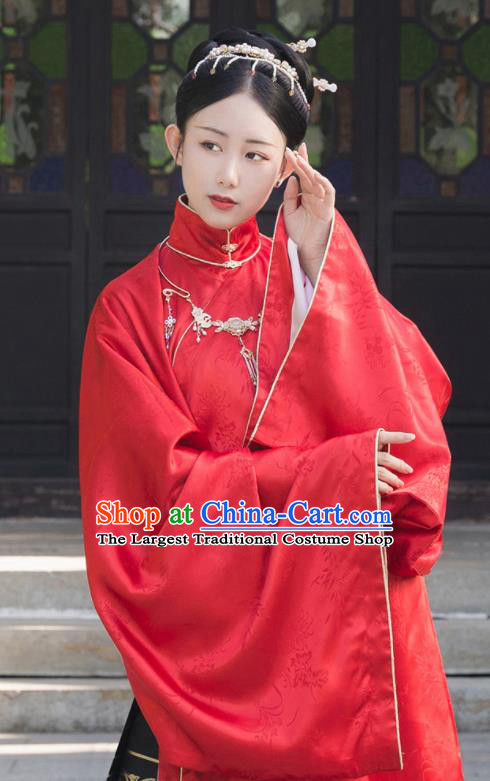 Asian Chinese Ming Dynasty Aristocratic Lady Replica Costume Traditional Ancient Court Hanfu Dress for Women