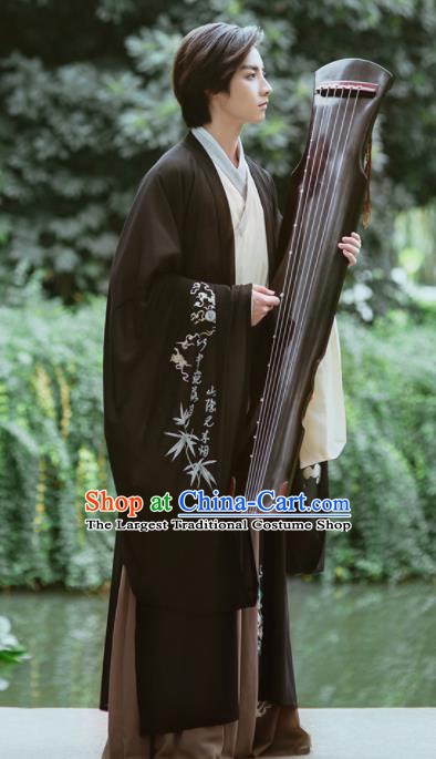 Chinese Ancient Nobility Childe Hanfu Clothing Traditional Jin Dynasty Scholar Replica Costume for Men