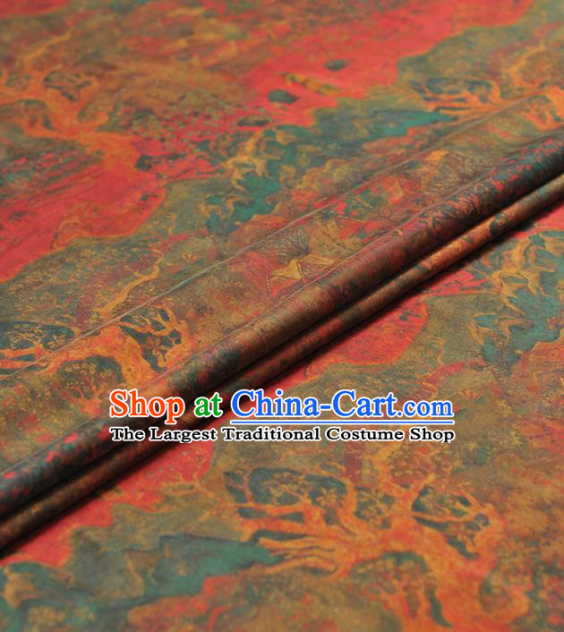 Chinese Traditional Pattern Design Colorful Gambiered Guangdong Gauze Asian Brocade Silk Fabric