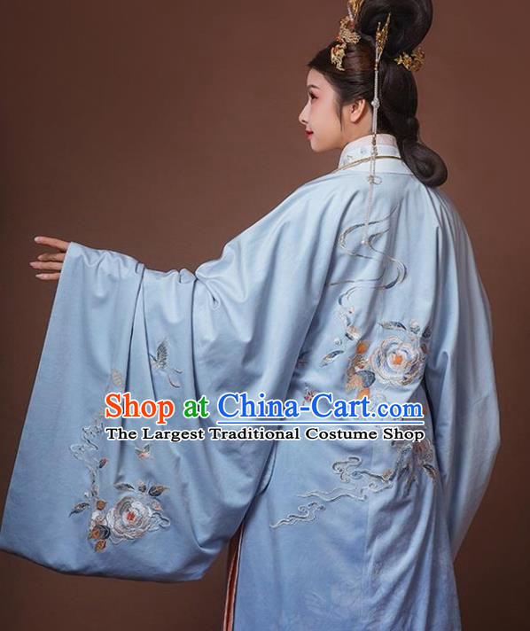 Chinese Ancient Ming Dynasty Imperial Empress Hanfu Dress Traditional Court Queen Embroidered Replica Costume for Women