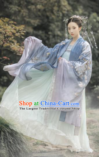 Traditional Chinese Tang Dynasty Imperial Princess Hanfu Dress Ancient Court Lady Embroidered Replica Costumes for Women