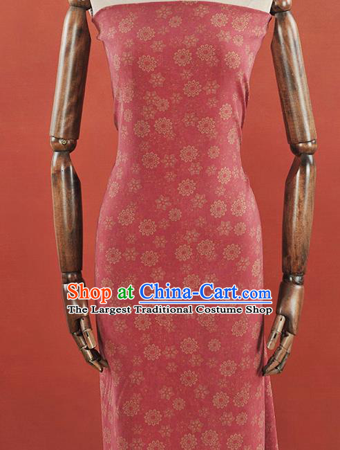 Chinese Traditional Kugo Flowers Pattern Design Pink Gambiered Guangdong Gauze Asian Brocade Silk Fabric