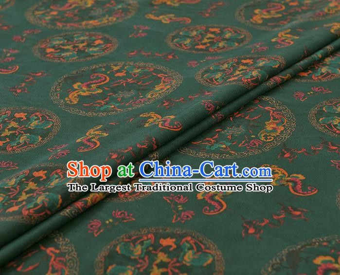 Chinese Classical Peony Butterfly Pattern Design Green Gambiered Guangdong Gauze Traditional Asian Brocade Silk Fabric