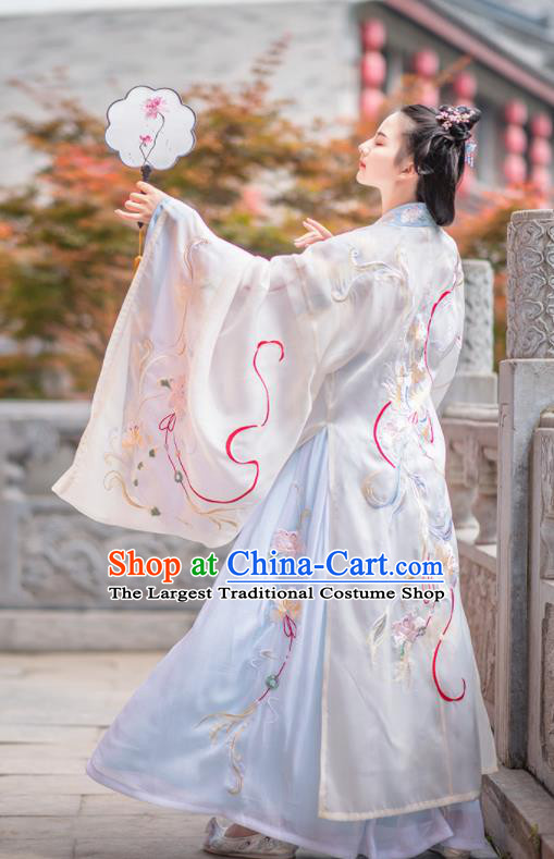 Chinese Ancient Ming Dynasty Princess Hanfu Dress Antique Traditional Court Lady Historical Costume for Women