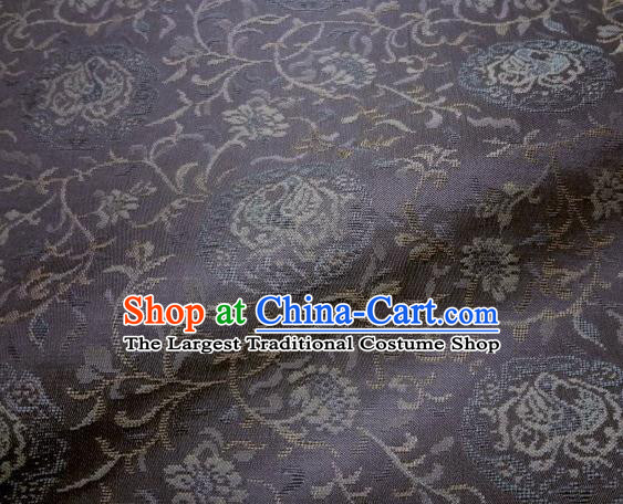 Japanese Traditional Kimono Classical Phoenix Pattern Purple Brocade Asian Japan Satin Drapery Silk Fabric