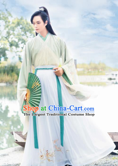 Chinese Ancient Prince Hanfu Clothing Antique Traditional Southern and Northern Dynasties Swordsman Historical Costume for Men