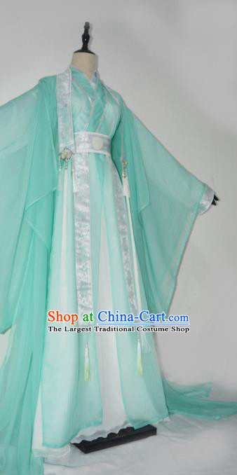 Customized Chinese Cosplay Swordsman Shen Qingqiu Green Costume Ancient Drama Childe Clothing for Men