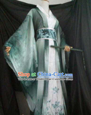 Chinese Customized Traditional Cosplay Childe Costume Ancient Drama Swordsman Clothing for Men