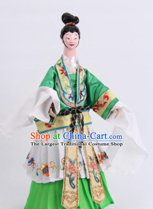 Traditional Chinese Beauty Wang Zhaojun Puppet Marionette Puppets String Puppet Wooden Image Arts Collectibles