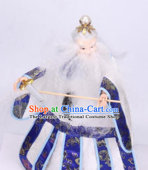 Traditional Chinese Lord Lao Zi Marionette Puppets Handmade Puppet String Puppet Wooden Image Arts Collectibles