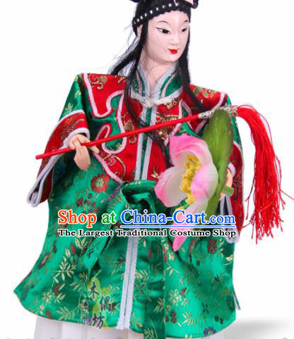 Traditional Chinese Eight Immortings Lan Caihe Marionette Puppets Handmade Puppet String Puppet Wooden Image Arts Collectibles