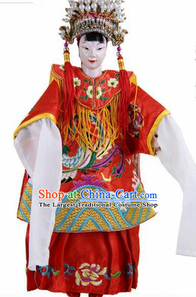 Chinese Traditional Bride Marionette Puppets Handmade Puppet String Puppet Wooden Image Arts Collectibles