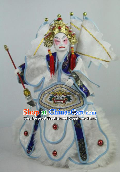 Traditional Chinese General Xue Dingshan Marionette Puppets Handmade Puppet String Puppet Wooden Image Arts Collectibles