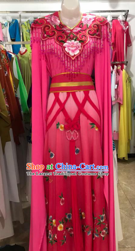 Traditional Chinese Handmade Beijing Opera Diva Costumes Ancient Peri Rosy Dress for Women