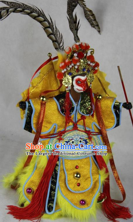 Traditional Chinese Handsome Monkey King Marionette Puppets Handmade Puppet String Puppet Wooden Image Arts Collectibles