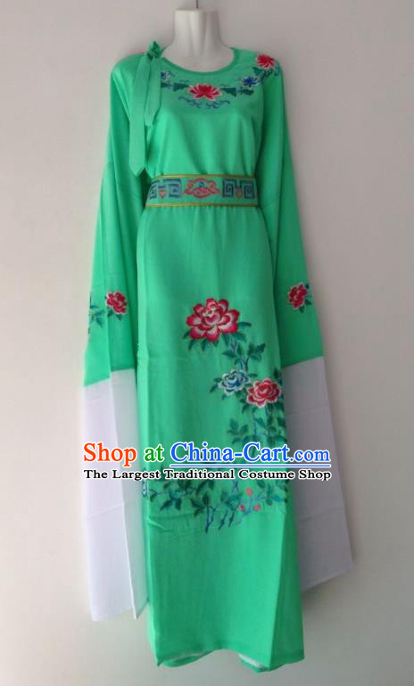 Traditional Chinese Huangmei Opera Niche Green Robe Ancient Gifted Scholar Costume for Men