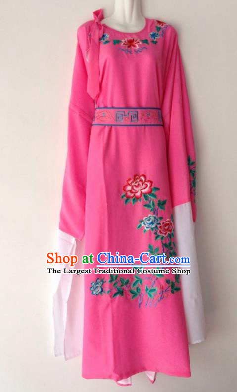 Traditional Chinese Huangmei Opera Niche Rosy Robe Ancient Gifted Scholar Costume for Men
