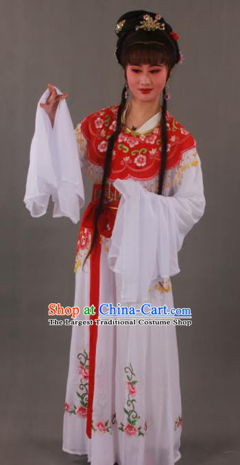 Handmade Traditional Chinese Beijing Opera Peri Red Dress Ancient Nobility Lady Costumes for Women