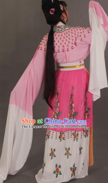Traditional Chinese Beijing Opera Actress Pink Dress Ancient Court Princess Costumes for Women