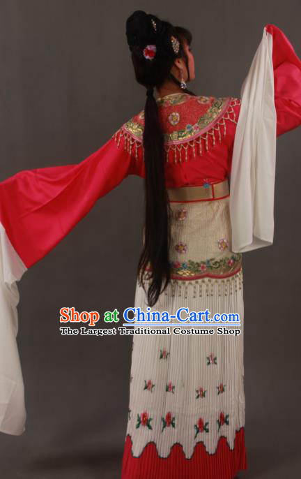 Traditional Chinese Peking Opera Actress Rosy Dress Ancient Court Princess Costumes for Women