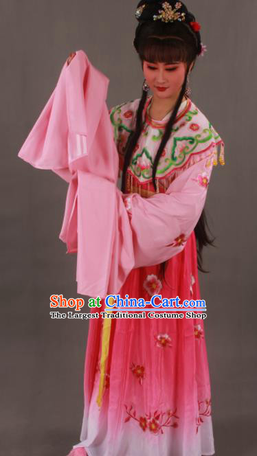 Traditional Chinese Peking Opera Actress Rosy Dress Ancient Imperial Princess Costume for Women