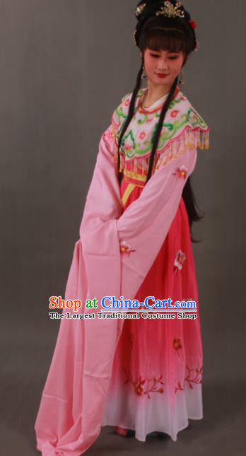 Traditional Chinese Peking Opera Actress Rosy Dress Ancient Imperial Princess Costume for Women
