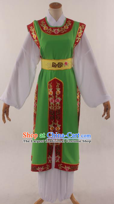Traditional Chinese Huangmei Opera Niche Green Clothing Ancient Prince Costume for Men