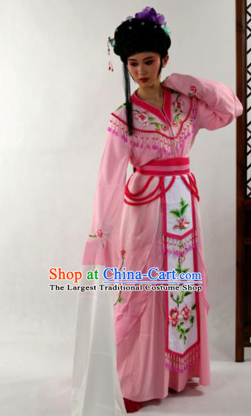 Traditional Chinese Huangmei Opera Diva Pink Dress Ancient Peking Opera Nobility Lady Costume for Women