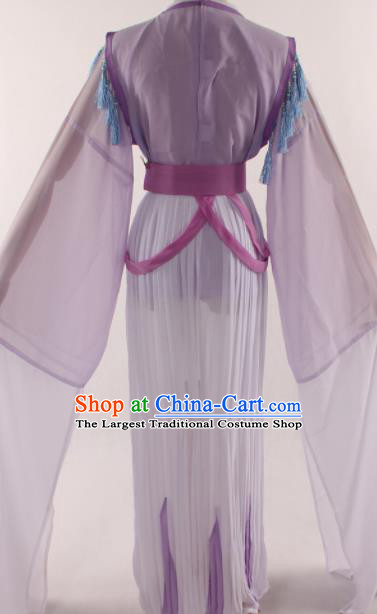Traditional Chinese Shaoxing Opera Young Lady Purple Dress Ancient Peking Opera Diva Costume for Women