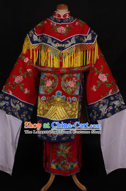 Traditional Chinese Peking Opera Diva Imperial Consort Red Dress Ancient Princess Costume for Women