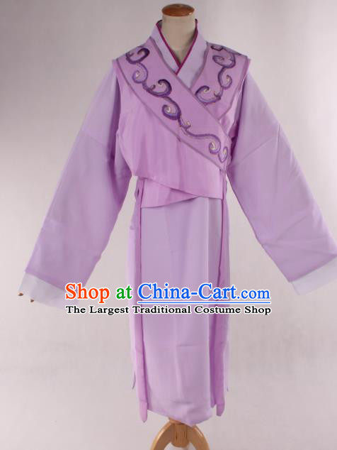 Traditional Chinese Shaoxing Opera Young Lady Lilac Dress Ancient Peking Opera Maidservants Costume for Women