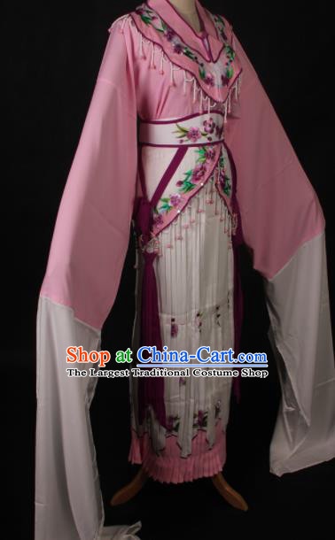 Traditional Chinese Shaoxing Opera Diva Lin Daiyu Pink Dress Ancient Peking Opera Princess Costume for Women