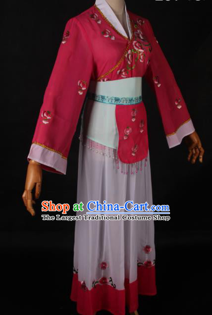 Traditional Chinese Shaoxing Opera Village Girl Dress Ancient Peking Opera Maidservants Costume for Women