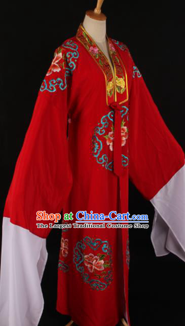 Traditional Chinese Shaoxing Opera Niche Red Gown Ancient Gifted Scholar Costume for Men