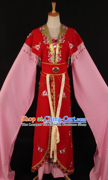 Chinese Traditional Shaoxing Opera Countess Red Dress Ancient Peking Opera Actress Costume for Women