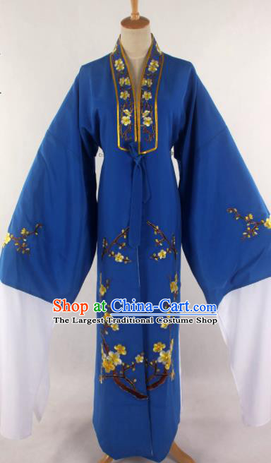 Traditional Chinese Shaoxing Opera Niche Royalblue Robe Ancient Childe Scholar Costume for Men