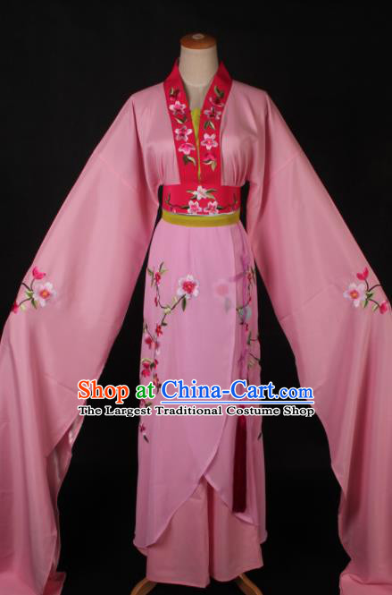 Traditional Chinese Shaoxing Opera Actress Pink Dress Ancient Peking Opera Rich Lady Costume for Women