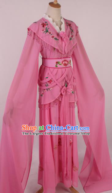 Chinese Traditional Shaoxing Opera Peri Pink Dress Ancient Peking Opera Actress Costume for Women