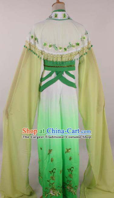 Chinese Traditional Huangmei Opera Seven Fairies Green Dress Ancient Peking Opera Actress Costume for Women